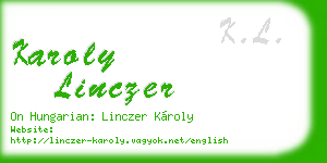 karoly linczer business card